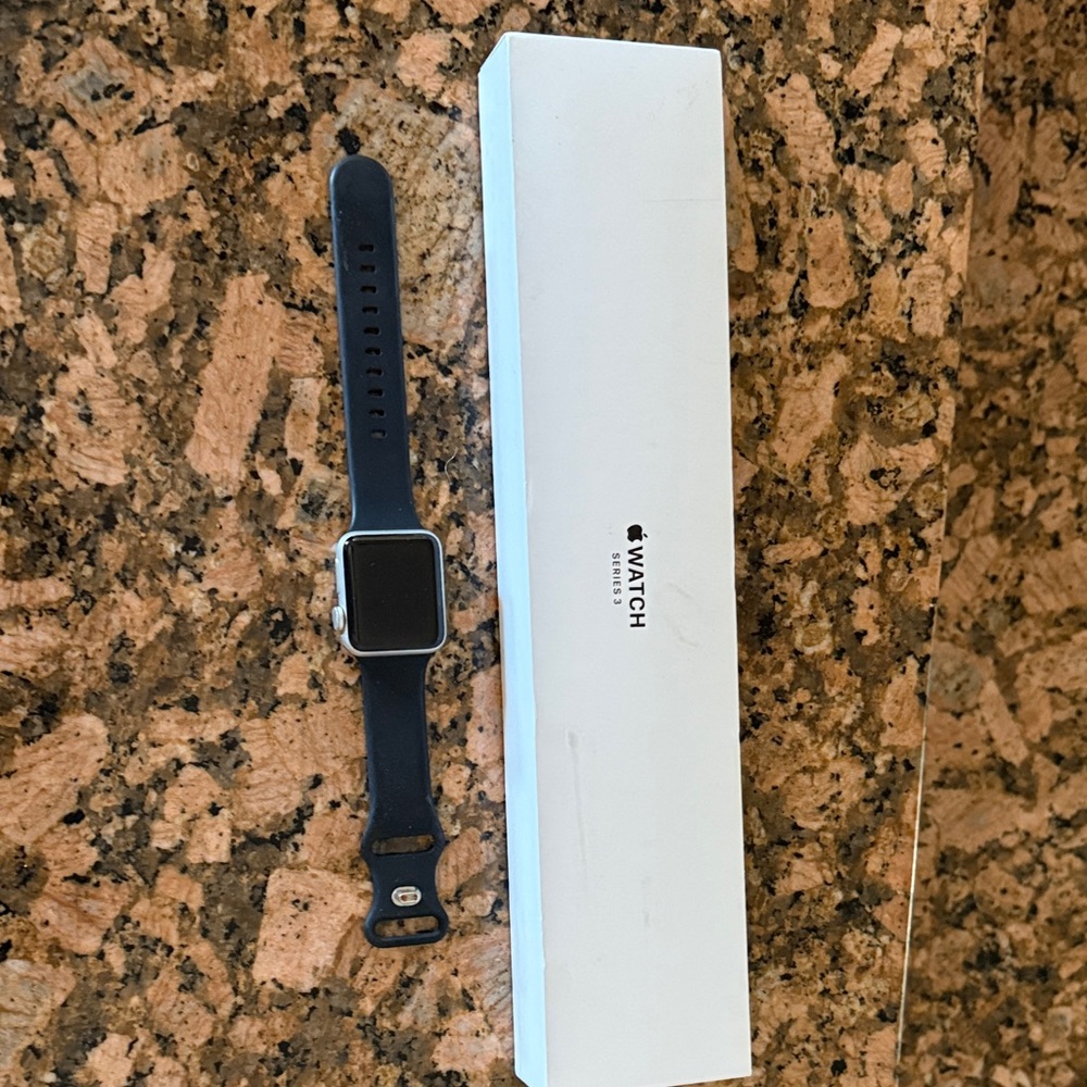 Apple Watch 3, original box and manual. Includes charger
